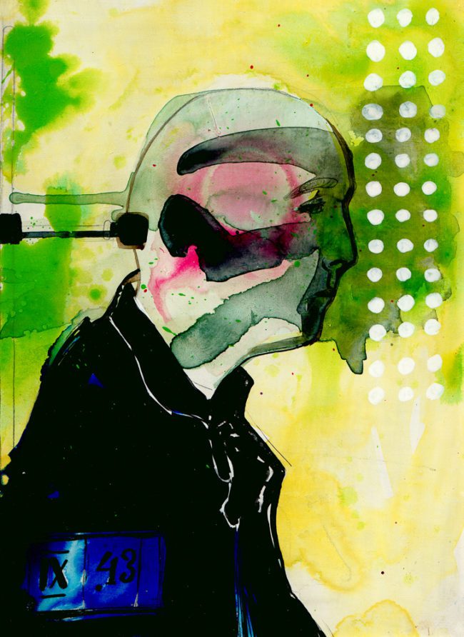 The Myth, Gemengde techniek op MDF, ± 20 x 30 cm