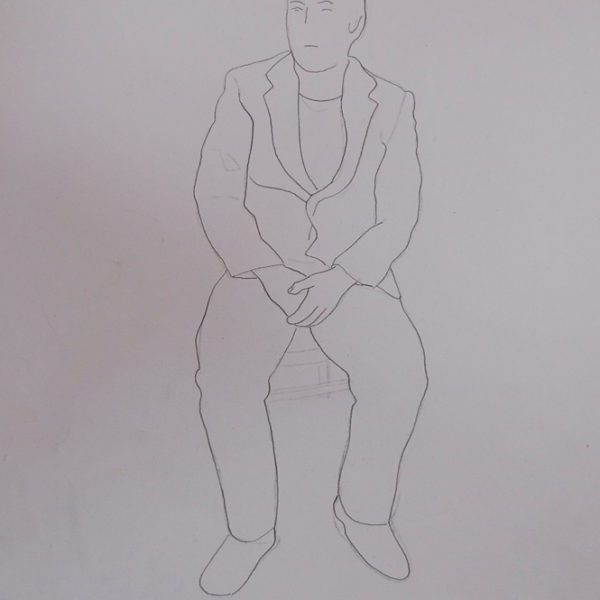 Die Macher, schetsen, potlood op papier, ca 23*35 cm