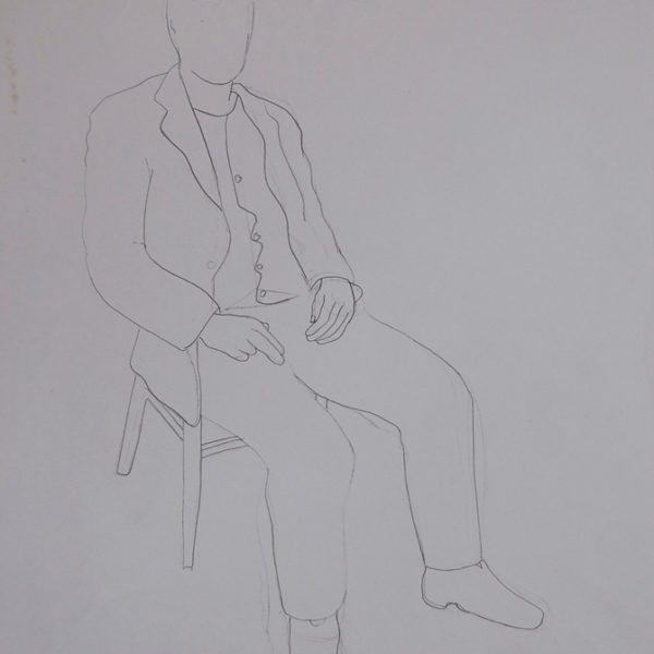 Die Macher, schetsen, potlood op papier, ca 23*35 cm