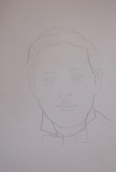 Die Macher, schetsen, potlood op papier, ca 23*35 cm