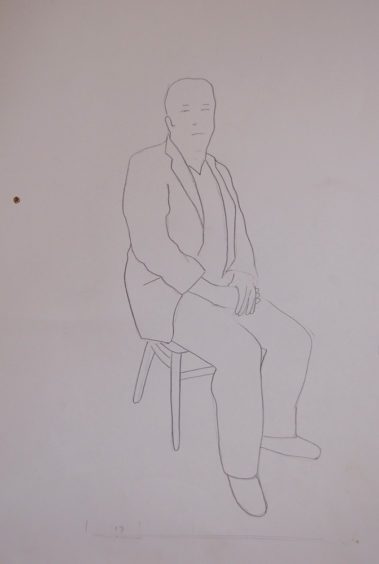 Die Macher, schetsen, potlood op papier, ca 23*35 cm