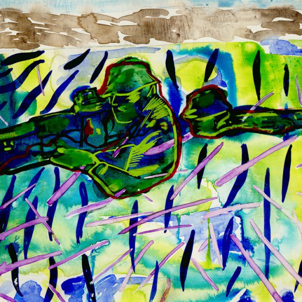 The Myth, Gemengde techniek op MDF, ± 20 x 30 cm