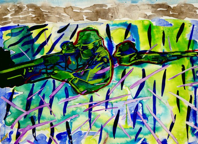 The Myth, Gemengde techniek op MDF, ± 20 x 30 cm