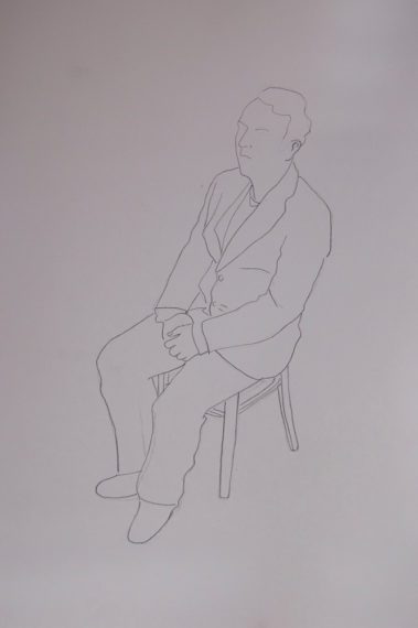 Die Macher, schetsen, potlood op papier, ca 23*35 cm