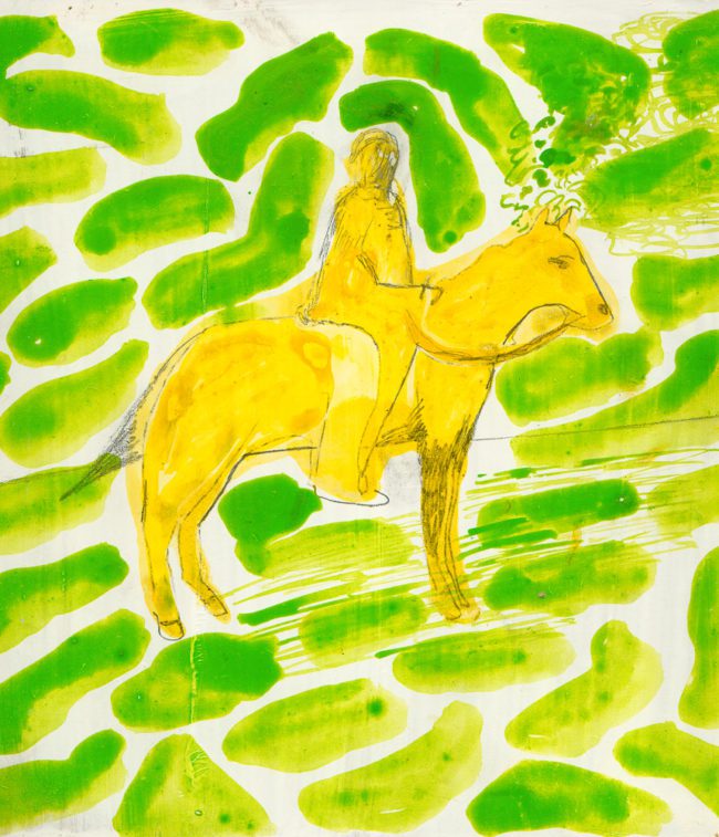 The Myth, Gemengde techniek op MDF, ± 20 x 30 cm