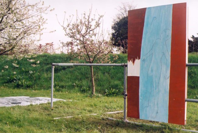 Dein Schweigen fass ich, detail, Installation, 5x15x 3 m, Foundation College, tijdens de tentoonstelling 'Ik heb geen zoon om mijn gedachtenis levend te houden", Kortenhoef, 1997
