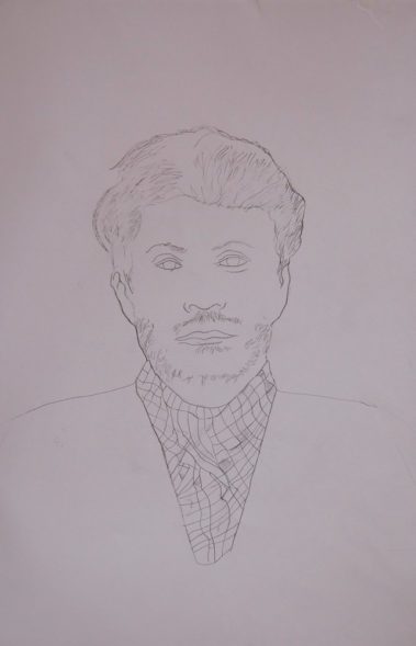 Die Macher, schetsen, potlood op papier, ca 23*35 cm