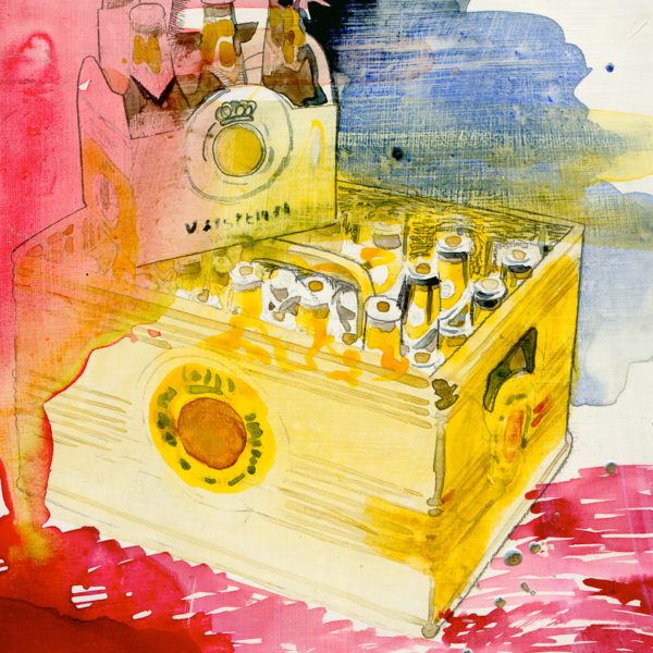 The Myth, Gemengde techniek op MDF, ± 20 x 30 cm