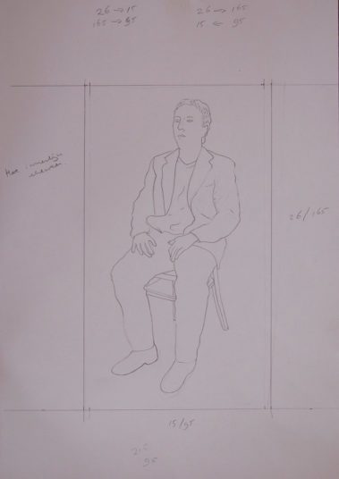 Die Macher, schetsen, potlood op papier, ca 23*35 cm