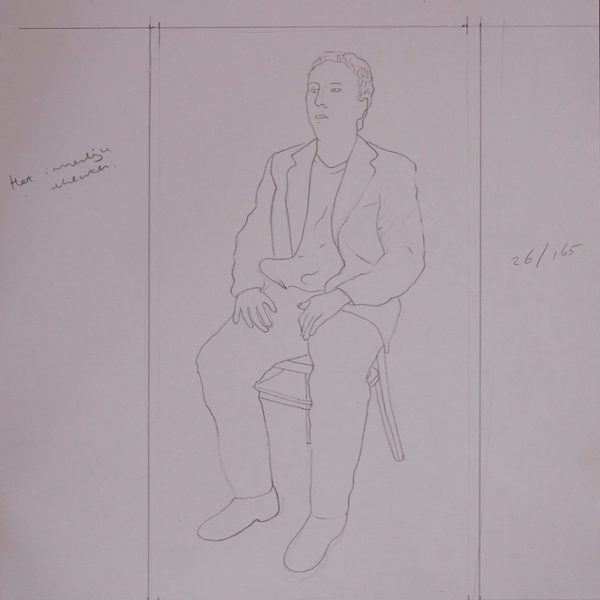 Die Macher, schetsen, potlood op papier, ca 23*35 cm