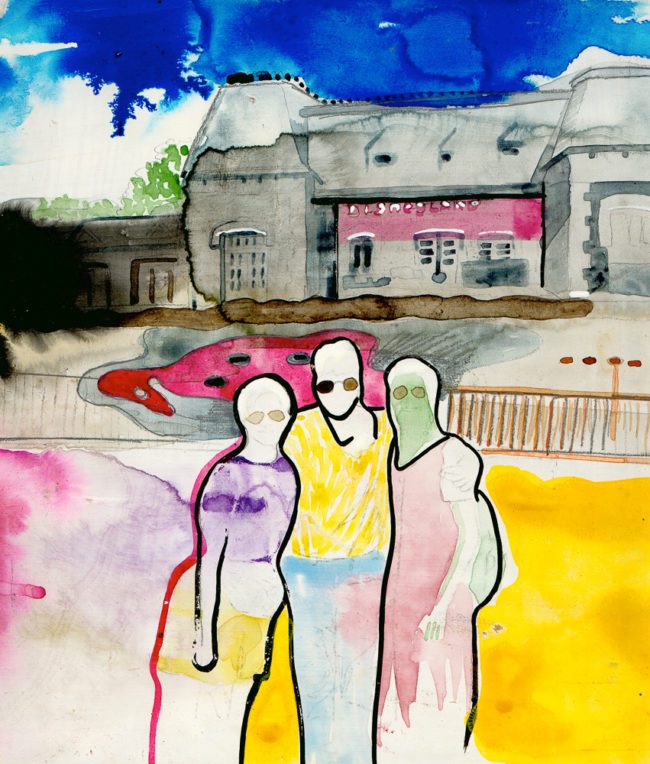 The Myth, Gemengde techniek op MDF, ± 20 x 30 cm