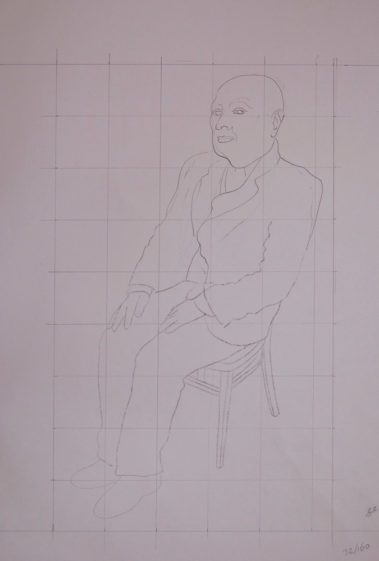 Die Macher, schetsen, potlood op papier, ca 23*35 cm