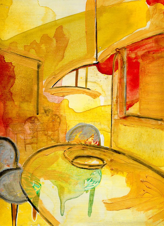 The Myth, Gemengde techniek op MDF, ± 20 x 30 cm