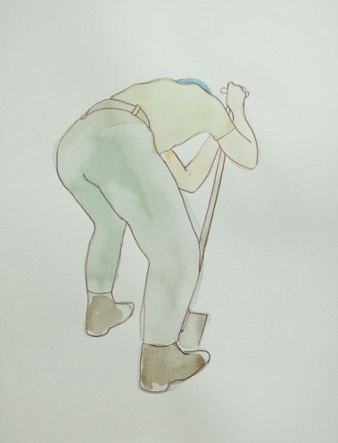 Don't Shoot the Pianoplayer, Aquarel, 25 x 40 cm