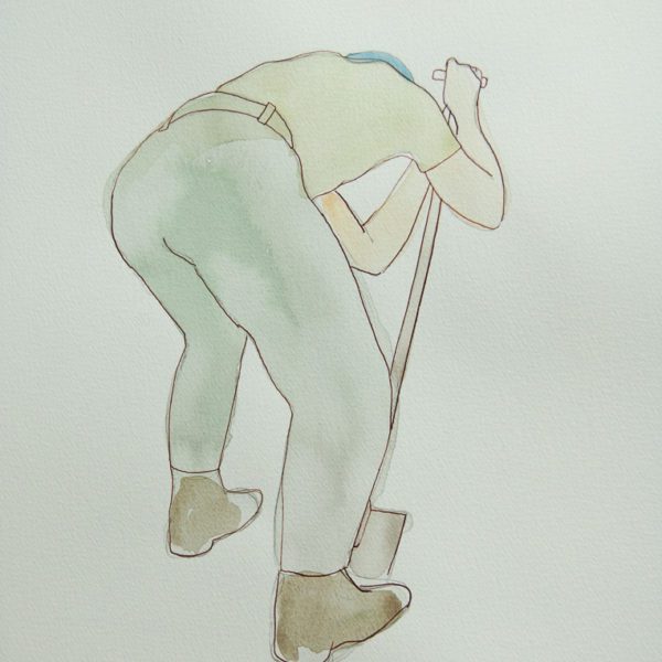 Don't Shoot the Pianoplayer, Aquarel, 25 x 40 cm