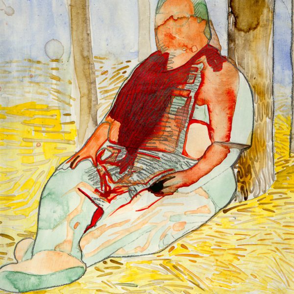 The Myth, Gemengde techniek op MDF, ± 20 x 30 cm