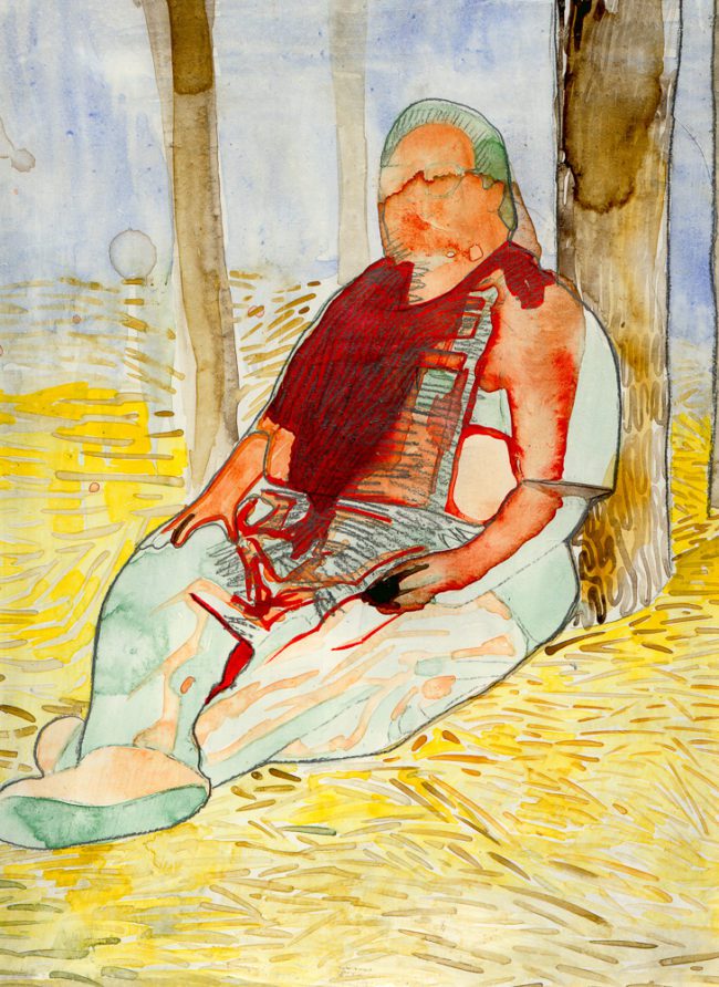 The Myth, Gemengde techniek op MDF, ± 20 x 30 cm