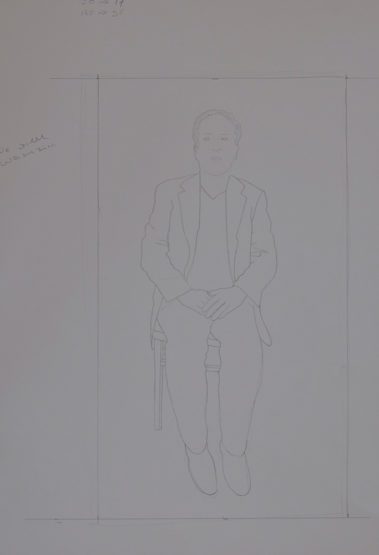 Die Macher, schetsen, potlood op papier, ca 23*35 cm