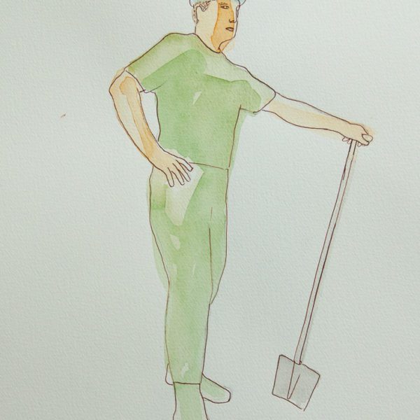 Don't Shoot the Pianoplayer, Aquarel, 25 x 40 cm