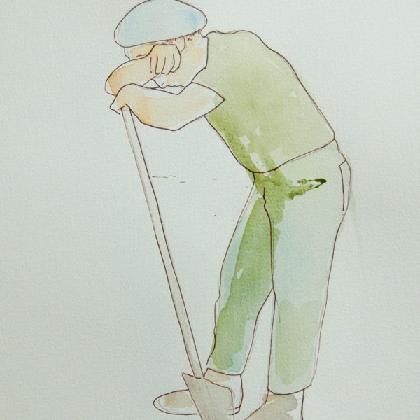 Don't Shoot the Pianoplayer, Aquarel, 25 x 40 cm