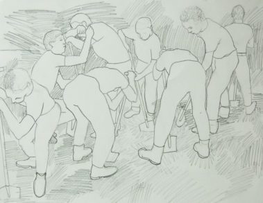 Don't Shoot the Pianoplayer, Tekening, 25 x 40 cm