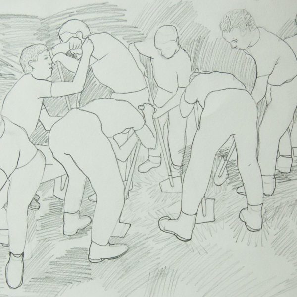 Don't Shoot the Pianoplayer, Tekening, 25 x 40 cm