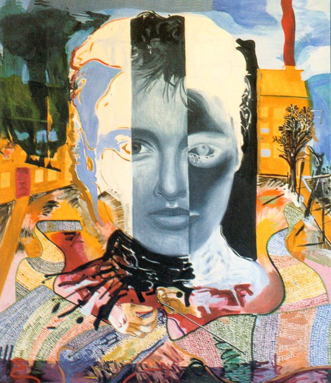 Build up, pull down 3, 1997, olieverf op doek