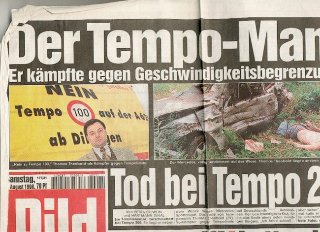 Der Tempo Mann, Bild Zeitung, augustus 1998
