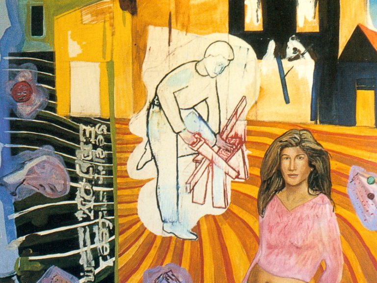 Build up, pull down 1, 1997, olieverf op doek