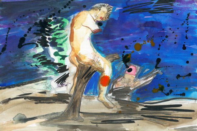 This is not the true, mixed media, MDF, ± 20 x 30 cm