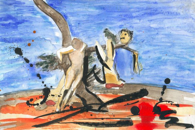 This is not the true, mixed media, MDF, ± 20 x 30 cm