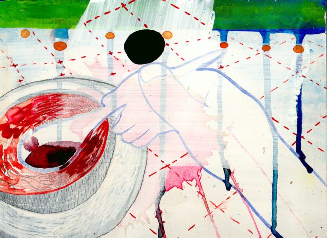 The Myth, Gemengde techniek op MDF, ± 20 x 30 cm