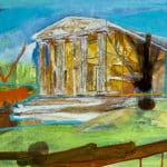 Syncope, documentaire installatie van 50 schilderijen van Marcel van Kerkvoorde over geschiedenis, educatie en erfgoed, Fort bij Asperen, 2018.