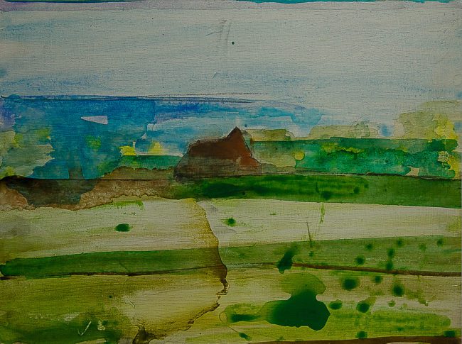 Syncope, documentaire installatie van 50 schilderijen van Marcel van Kerkvoorde over geschiedenis, educatie en erfgoed, Fort bij Asperen, 2018.