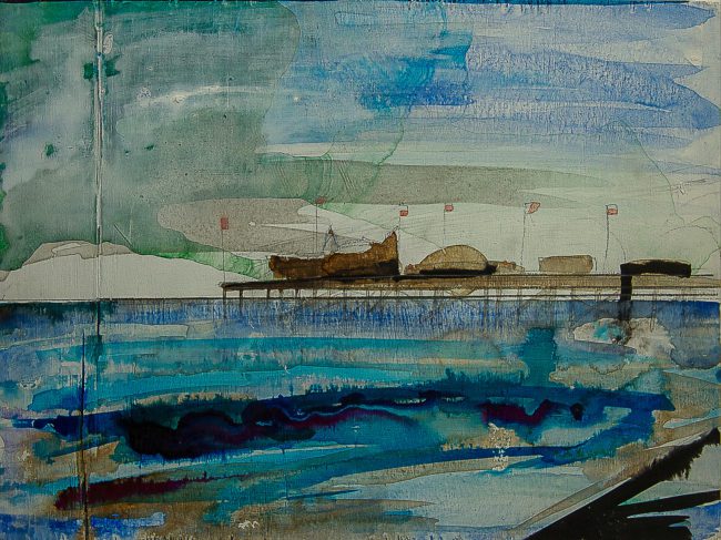 Syncope, documentaire installatie van 50 schilderijen van Marcel van Kerkvoorde over geschiedenis, educatie en erfgoed, Fort bij Asperen, 2018.