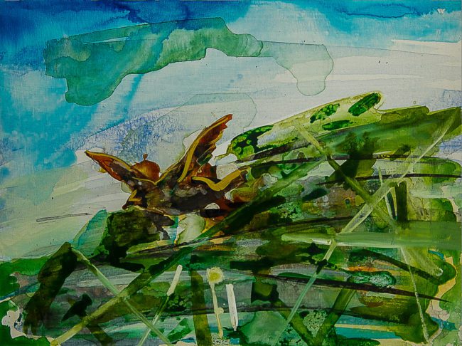 Syncope, documentaire installatie van 50 schilderijen van Marcel van Kerkvoorde over geschiedenis, educatie en erfgoed, Fort bij Asperen, 2018.