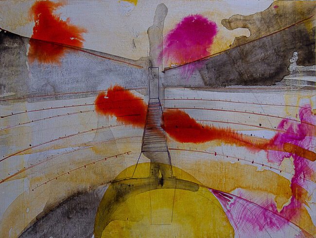 Syncope, documentaire installatie van 50 schilderijen van Marcel van Kerkvoorde over geschiedenis, educatie en erfgoed, Fort bij Asperen, 2018.