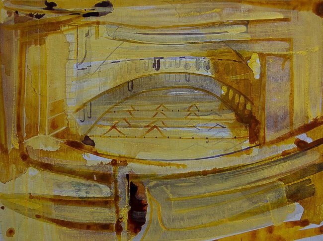 Syncope, documentaire installatie van 50 schilderijen van Marcel van Kerkvoorde over geschiedenis, educatie en erfgoed, Fort bij Asperen, 2018.