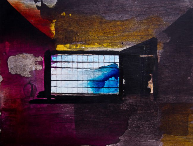 Syncope, documentaire installatie van 50 schilderijen van Marcel van Kerkvoorde over geschiedenis, educatie en erfgoed, Fort bij Asperen, 2018.