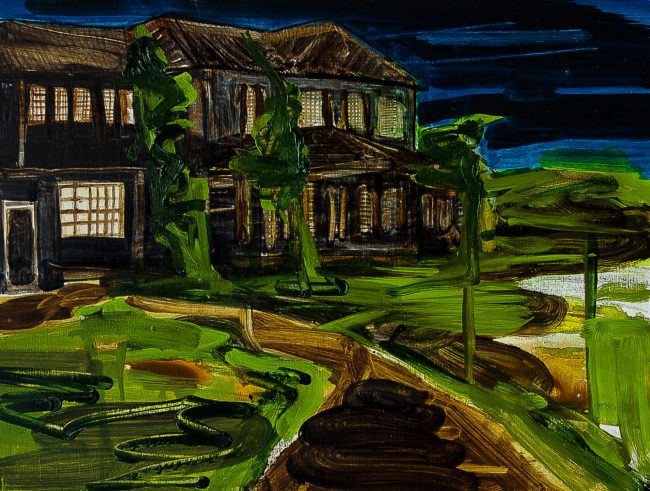 Syncope, documentaire installatie van 50 schilderijen van Marcel van Kerkvoorde over geschiedenis, educatie en erfgoed, Fort bij Asperen 2018.