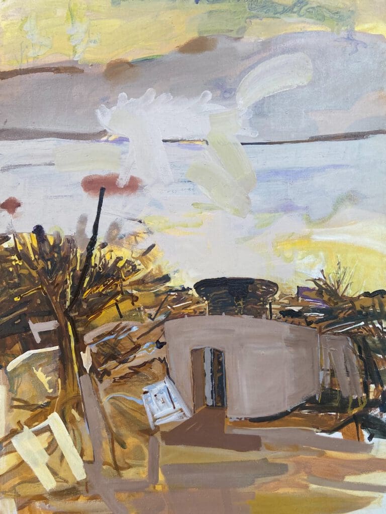 Deze afbeelding toont het schilderij “De Schuilplaats”.