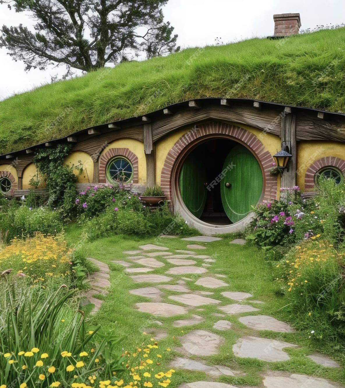 De Hobbit Hol, een unieke, duurzame overnachtingsplek geïntegreerd in de Geniedijk.